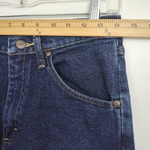 Wrangler Straight Fit Jeans Men's Size 29 x 30 Dark Wash Blue - Picture 3 of 9